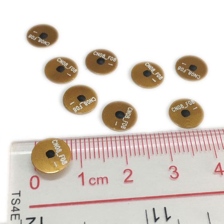 Paindlik FPC elektrooniline silt läbimõõduga 8MM ehte võltsimisvastane silt pakendil, valikuline NFC metallivastane silt 3